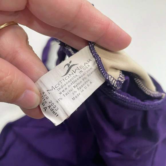 Motionwear Purple Haltertop Leotard Size PA Petite Adult or XS - Picture 4 of 5